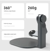 360° Dönebilen Projektör Braketi - Beyaz Masaüstü Pan-Tilt Montaj - 9