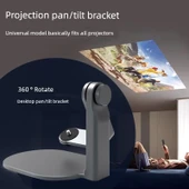 Masaüstü 360° Dönebilen Projektör Pan Tilt Standı - Siyah (1.8kg Taşıma Kapasiteli) - 1