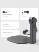 Orta Boy Masaüstü 360° Dönebilen Metal Projektör Pan Tilt Standı - Gri (2.5kg Taşıma Kapasiteli) - 2