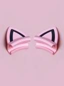 Kedi Kulaklıklı Silikon Aksesuar - Mavi Pro (3.5-4.5cm) - 5