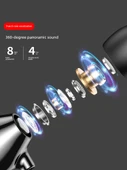 3.5mm Beyaz Yuvarlak Başlıklı Sinema Surround Oyuncu Kulaklığı - 4