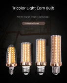 E14 LED Mısır Ampul - 24W - Üç Renkli Işık - 6