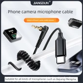 3.5mm Çift Başlıklı Mikrofon Kablosu - Telefon Modeli (Yaylı) - 2