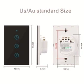 Akıllı WiFi Perde Anahtarı - ABD ve Avustralya Standartları WiFi Versiyonu - 1