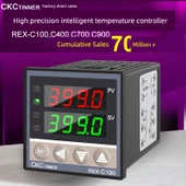 Dijital PID Sıcaklık Kontrol Cihazı REX-C100 - Röle Çıkışı Alarm Yok K Tipi Giriş Kısa - 2