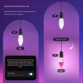 Akıllı WiFi Dimlenebilir E14 LED Mum Ampul - Süt Beyazı (Matter 6W) - 4