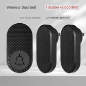 Kablosuz Zil - 1 Buton + 2 Zil - Siyah thumbnail 1