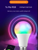 Akıllı RGB Ampul - Renkli ve Sıcak Beyaz - 9W WiFi Dual Mode A60 (220V) thumbnail 2