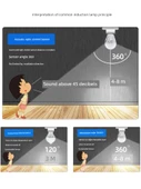 E27 LED Plastik Kaplı Alüminyum Akusto-Optik Kontrollü Ampul 7W - Beyaz (Tip 1) - 7
