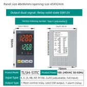 TL5H Dijital Akıllı Sıcaklık Kontrol Cihazı 220V - K Tipi Çift Çıkışlı Röle/SSR - 1