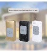 Kablosuz Su Geçirmez Akıllı Kapı Zili Seti - Beyaz, Tek Buton, Tek Zil - 11