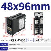 REX-C400 Proje Fonu Evrensel Giriş Katı Hal Çıkışlı Sıcaklık Kontrol Cihazı - 1