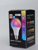 Akıllı RGB Ampul - Renkli ve Sıcak Beyaz - 9W WiFi Dual Mode A60 (220V) thumbnail 6