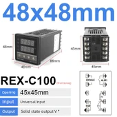 Dijital PID Sıcaklık Kontrol Cihazı REX-C100 - Sarı - 1