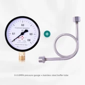 Y100 Basınç Ölçer - Y100 (0.6mpa +4 Nokta Dış Dişli Dik Açılı Paslanmaz Çelik Tampon Tüpü) - 1
