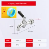 Ticari Su Kazanı Musluğu - F Tipi 4 Nokta (20mm) Bakır Krom Kaplama - 1