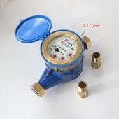 Pirinç Bağlantılı Yeni Model 4 Nokta Soğuk Su Sayacı - Ondalıklı Okuma - 1