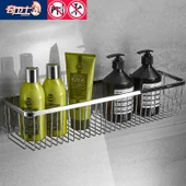 304 Paslanmaz Çelik Aynalı Köşe Banyo Rafı B Tipi - Deliksiz/Delikli - 38 cm - 6