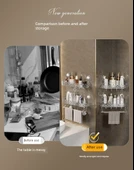 Vantuzlu Banyo Rafı - Şeffaf Gri Çubuksuz 2'li Paket - 9