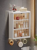 Duvara Monte Banyo Rafı - Krem Beyaz - 3 Katlı - Deliksiz - Su Geçirmez - 2