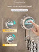 Vantuzlu Banyo Rafı - Şeffaf Çubuksuz + Çubuklu 2'li Paket - 3