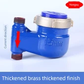 Dikey Su Sayacı DN20 6 Nokta Üst Bakır Kapak Bakır Rakor Takviyeli Plaka thumbnail 4