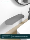 Minimalist Banyo Rafı - Deliksiz Duvar Rafı - Füme Gri 20x10cm - 1