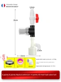 Otomatik Giriş Şamandıra Vanası - 4/6 Nokta Nötr Uzatma + 4 Nokta 40 Mesh Küresel Vana Seti - 1