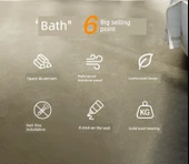 Deliksiz Tuvalet Lavabo Banyo Rafı - Tek Katlı - Havluluklu Gri 50cm - 10