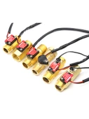 Bakır Gövdeli Su Isıtıcı Türbinli Akış Ölçer Hall Sensörü DN15 - YF-B4, 66mm Uzunluk - 6