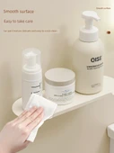 Minimalist Banyo Rafı - Deliksiz Duvar Rafı - Füme Gri 50x12cm - 6