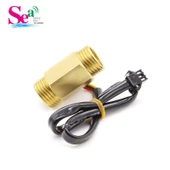Su Akış Sensörü - 4 Nokta Hall Akış Ölçer - Bakır Gövde - YF-B1 (SM Fişli, 30cm Kablo) - 3