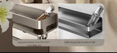 Deliksiz Duvara Monte Banyo Rafı - Çift Katmanlı Bambu Desenli Raf 30 cm Kancalı ve Çubuklu (Gri) - 9