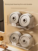 Duvara Monte Banyo Rafı - Uzun 2'li Paket - Gri - 6