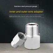 304 Paslanmaz Basınç Ölçer Adaptörü - İç M20 * 1.5 - Dış 1/4 - 2