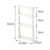 Ultra İnce Banyo Dolabı - L16-9.5 Dört Katlı Dar Dolap 83.5 cm Yükseklik - 1