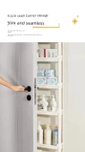 Ultra İnce Banyo Dolabı - T69-9.5 Sekiz Katlı Dar Dolap 170 cm Yükseklik - 9
