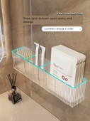 Akrilik Banyo Rafı - Duvara Monte - 2 Adet + İz Bırakmayan Yapıştırıcı - 4