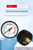 Y60 Aksiyal Siyah Kasa Basınç Ölçer 0-1.0mpa / 2 Nokta Diş - 7