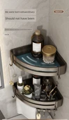 Deliksiz Banyo Köşe Rafı - Klasik Yapıştırıcı - Kalınlaştırılmış Tek Katmanlı - 2 Kancalı - 11