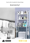 Deliksiz Banyo Tuvalet Rafı - Mavi - 3 Katlı Tuvalet Rafı - 9