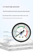 Y60 Aksiyal Siyah Kasa Basınç Ölçer 0-1.6mpa / M14 Diş - 11