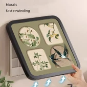 Banyo Duvar Rafı - Kristal Porselen Yan Ying Sheng D - Beyaz Kenar - Deliksiz, Katlanabilir, Su Geçirmez - 2
