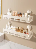 Vantuzlu Banyo Rafı - 40cm - Füme - 2