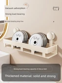 Havlu Askılıklı Vantuzlu Banyo Rafı - 60cm - Süt Beyazı - 3