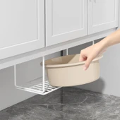 Lavabo Altı Demir Banyo Rafı - Siyah - Büyük Boy - 2'li Paket - 6