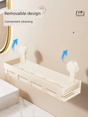 Vantuzlu Banyo Rafı - 40cm - Füme - 5