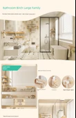 Deliksiz Duvara Monte Banyo Rafı - 50cm Artı Geniş Kenarlı AAA Sınıfı Kayın - 7