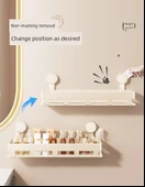 Havlu Bar Kancalı Vantuzlu Banyo Rafı - 30cm - Süt Beyazı - 11
