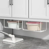 Lavabo Altı Demir Banyo Rafı - Siyah - Büyük Boy - 2'li Paket - 3